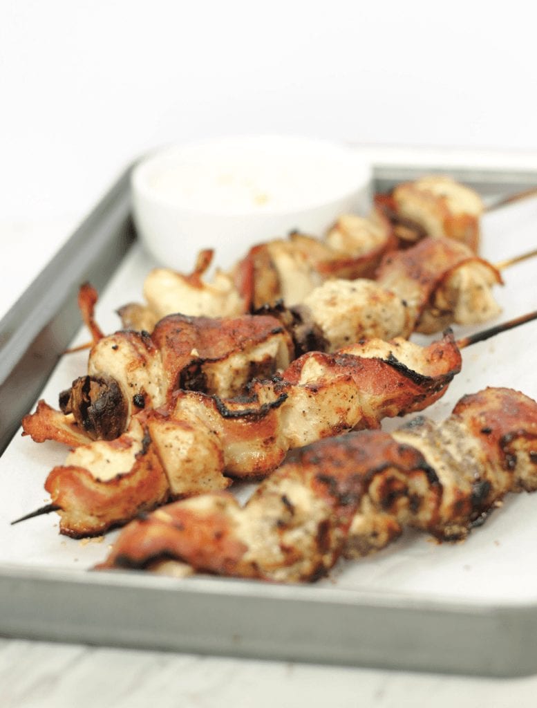 Barbecue Chicken and Bacon Skewers, Poultry Recipes