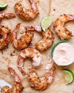 Recips for crispy, light air fryer shrimp that's keto-friendly!