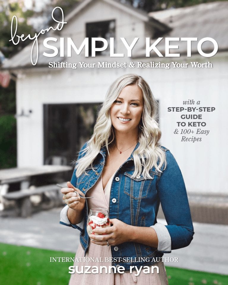 Cover of Beyond Simply Keto cookbook written by Suzanne Ryan.
