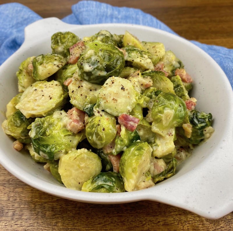 These Creamed Brussels Sprouts are a great recipe to make as a side for a special holiday meal, or as an everyday side during the week.