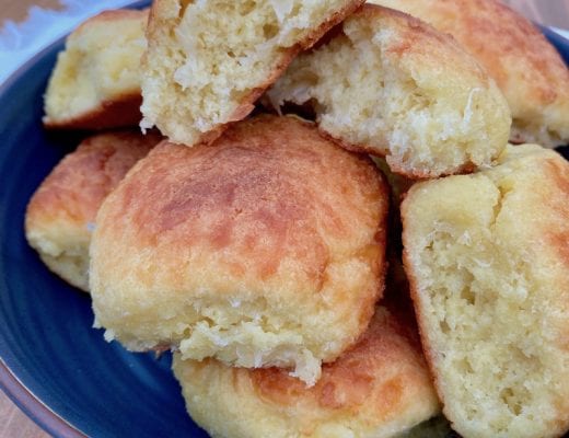 This keto dinner rolls recipe is makes soft and fluffy pull-apart rolls that are slightly sweet.