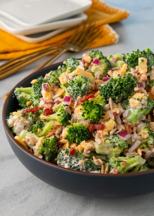 Keto Broccoli Salad: Always A Crowd Pleaser! - Keto Karma