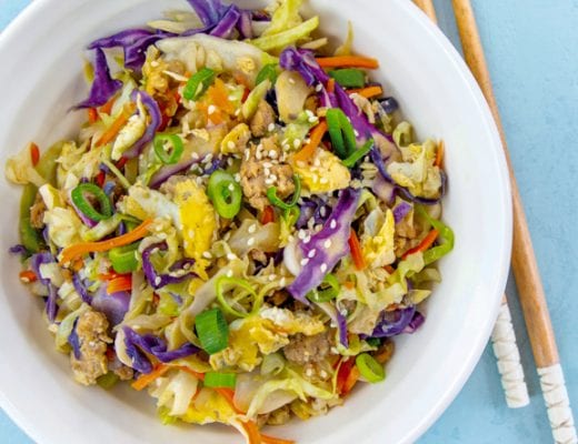 Flavor packed recipe for Keto Egg Roll In A Bowl.