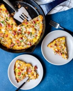 Recipe for keto-friendly breakfast pizza.