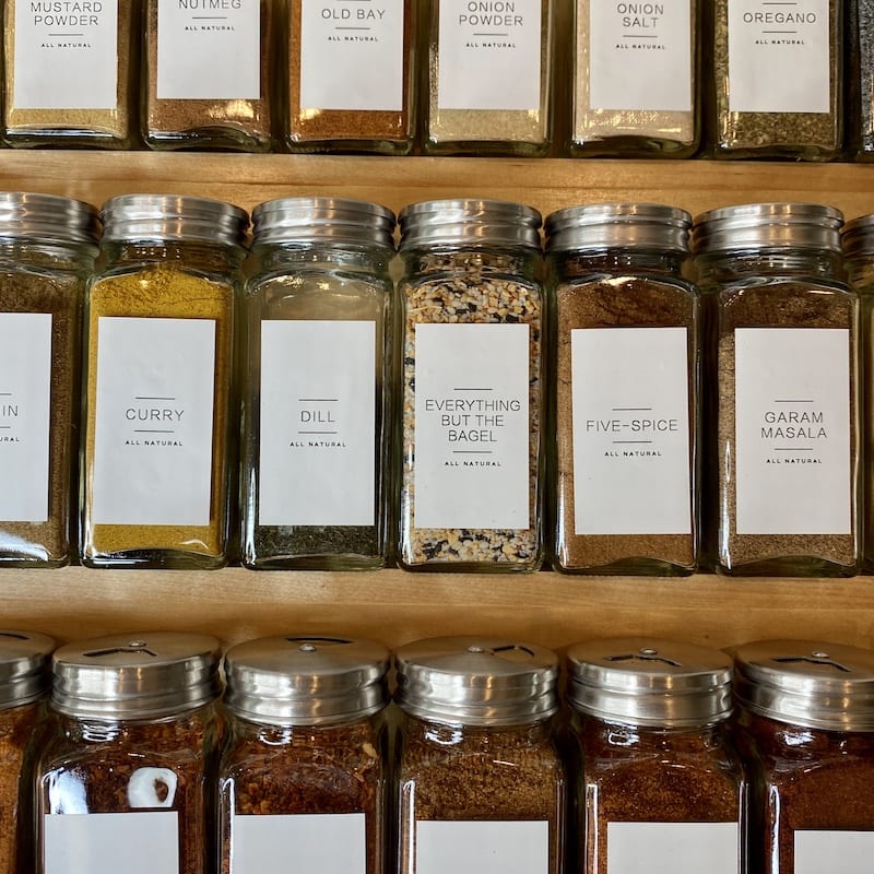 Minimalist Spice Labels